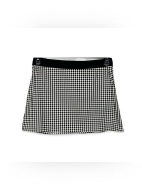 Lands’ End Black/White Swim Skirt Size 14L Attached Bottom Long Length Swimwear